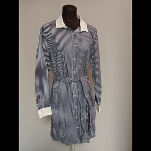 Sperry striped shirt dress with tie belt!